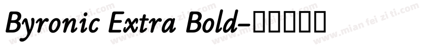 Byronic Extra Bold字体转换